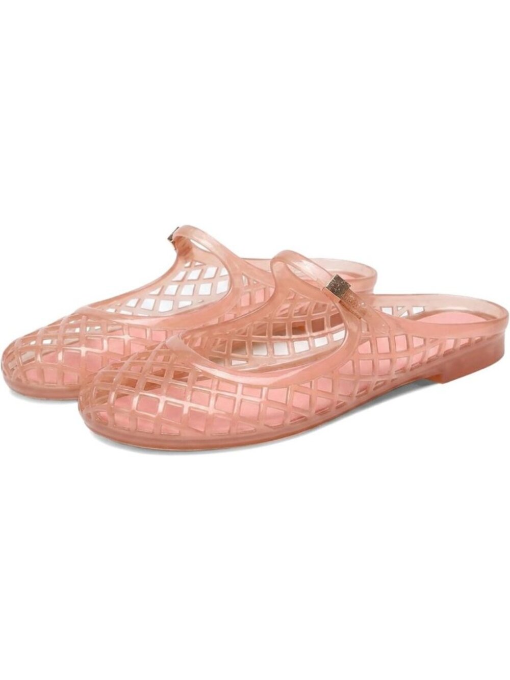 Stylish Clear Jelly Slide Sandals for Women - Slip-On Closed Round Toe Flats